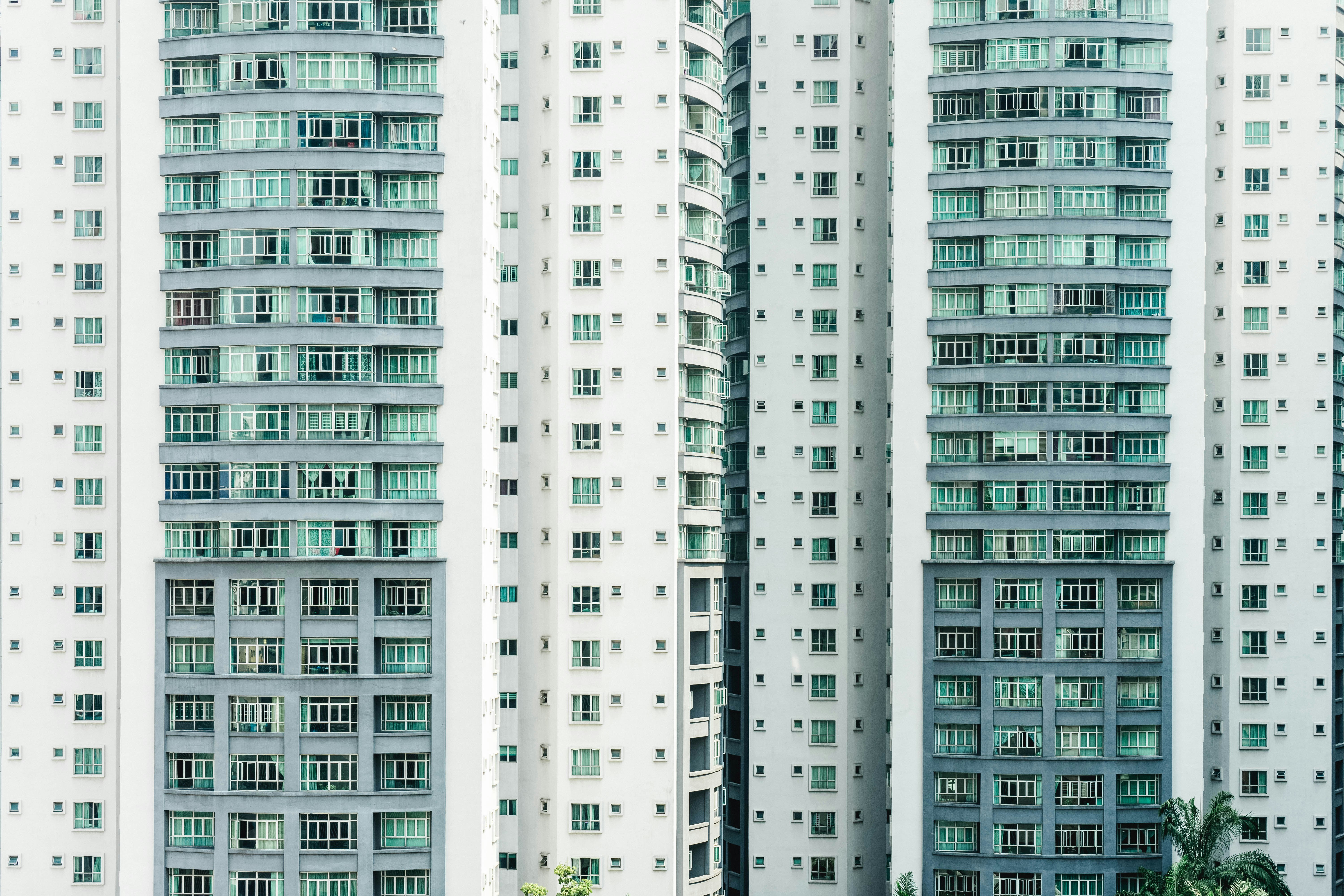 white and green concrete building